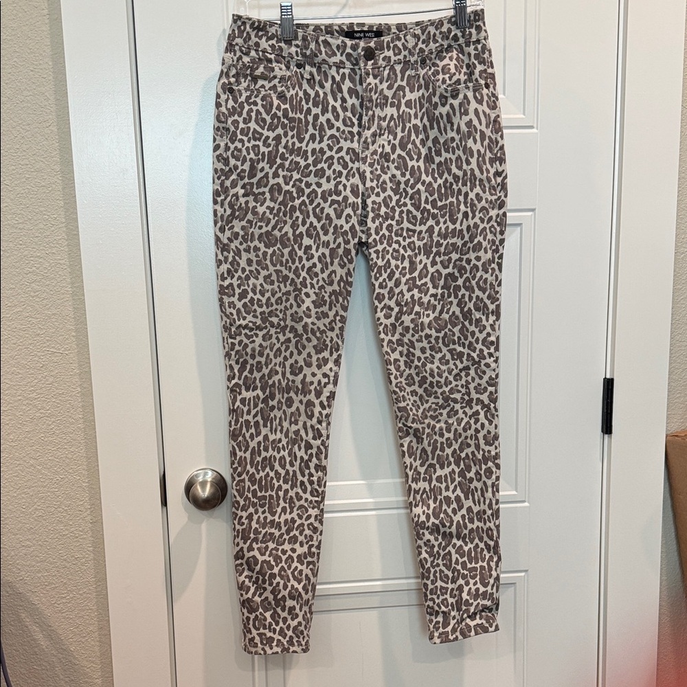 Nine West Leopard Print Jeans